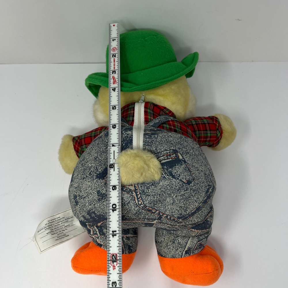 Musical Mac Duck Singing Plush Stuffed Animal Vintage 80's Toy Farm Country - Picture 14 of 14